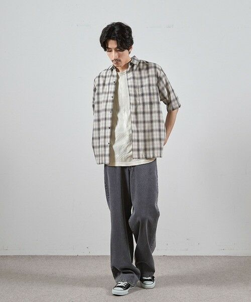 MEN'S BIGI / メンズビギ シャツ・ブラウス | アメリカンチェックレギュラーカラー半袖シャツ | 詳細2