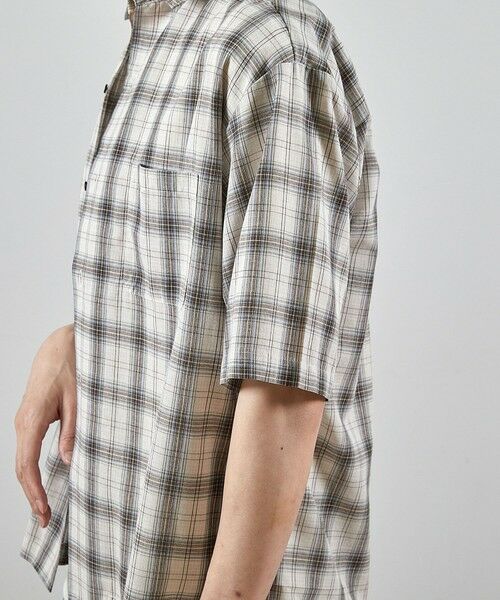 MEN'S BIGI / メンズビギ シャツ・ブラウス | アメリカンチェックレギュラーカラー半袖シャツ | 詳細8