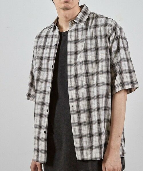 MEN'S BIGI / メンズビギ シャツ・ブラウス | アメリカンチェックレギュラーカラー半袖シャツ | 詳細10