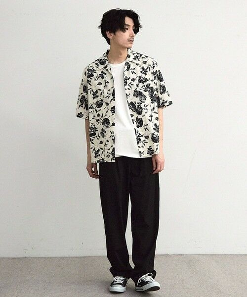 MEN'S BIGI / メンズビギ シャツ・ブラウス | フラワー柄プリントブロードオープンカラー半袖シャツ | 詳細3