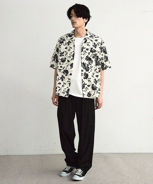 MEN'S BIGI / メンズビギ シャツ・ブラウス | フラワー柄プリントブロードオープンカラー半袖シャツ | 詳細4