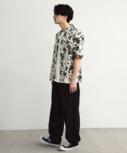 MEN'S BIGI / メンズビギ シャツ・ブラウス | フラワー柄プリントブロードオープンカラー半袖シャツ | 詳細5