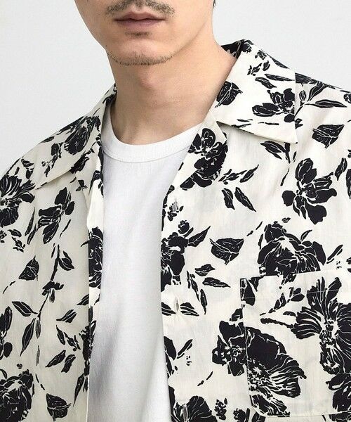 MEN'S BIGI / メンズビギ シャツ・ブラウス | フラワー柄プリントブロードオープンカラー半袖シャツ | 詳細7