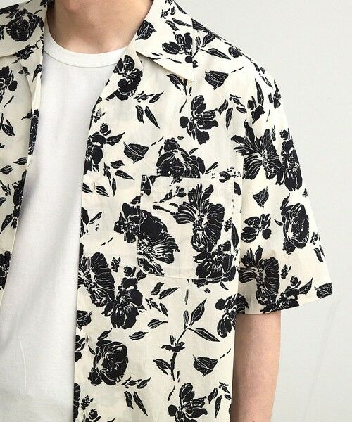MEN'S BIGI / メンズビギ シャツ・ブラウス | フラワー柄プリントブロードオープンカラー半袖シャツ | 詳細8
