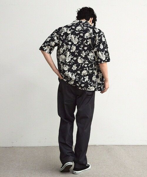 MEN'S BIGI / メンズビギ シャツ・ブラウス | フラワー柄プリントブロードオープンカラー半袖シャツ | 詳細14