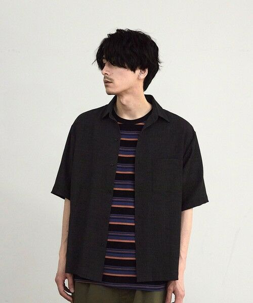 MEN'S BIGI / メンズビギ シャツ・ブラウス | シャーリングレギュラーカラー半袖シャツ | 詳細5