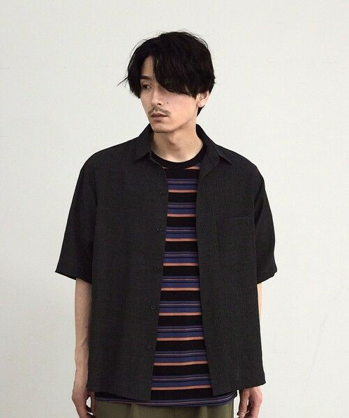 MEN'S BIGI / メンズビギ シャツ・ブラウス | シャーリングレギュラーカラー半袖シャツ | 詳細6