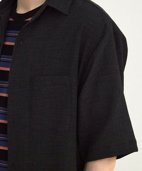 MEN'S BIGI / メンズビギ シャツ・ブラウス | シャーリングレギュラーカラー半袖シャツ | 詳細8