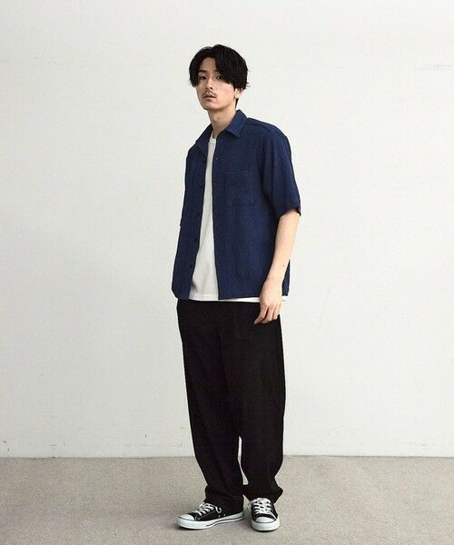 MEN'S BIGI / メンズビギ シャツ・ブラウス | シャーリングレギュラーカラー半袖シャツ | 詳細11