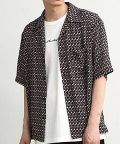 MEN'S BIGI / メンズビギ シャツ・ブラウス | ジオメトリック柄オープンカラー半袖シャツ