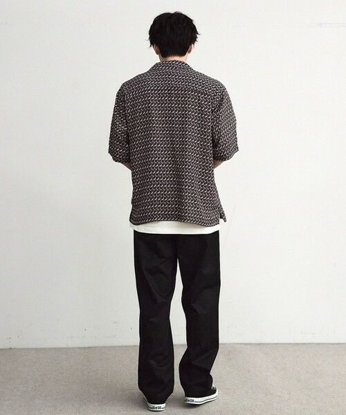 MEN'S BIGI / メンズビギ シャツ・ブラウス | ジオメトリック柄オープンカラー半袖シャツ | 詳細5