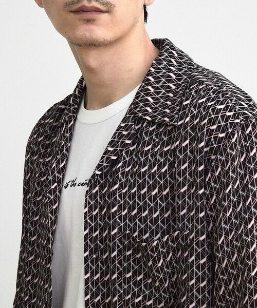 MEN'S BIGI / メンズビギ シャツ・ブラウス | ジオメトリック柄オープンカラー半袖シャツ | 詳細8