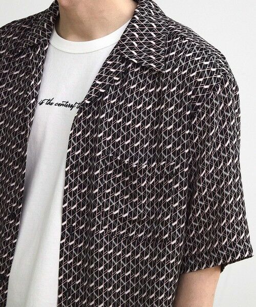 MEN'S BIGI / メンズビギ シャツ・ブラウス | ジオメトリック柄オープンカラー半袖シャツ | 詳細9