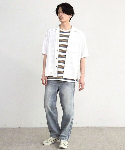 MEN'S BIGI / メンズビギ シャツ・ブラウス | パイルチェックオープンカラー半袖シャツ | 詳細3