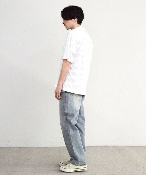 MEN'S BIGI / メンズビギ シャツ・ブラウス | パイルチェックオープンカラー半袖シャツ | 詳細5