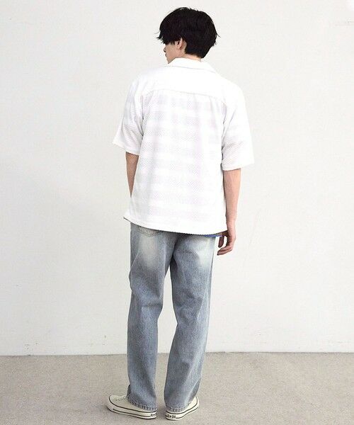 MEN'S BIGI / メンズビギ シャツ・ブラウス | パイルチェックオープンカラー半袖シャツ | 詳細6