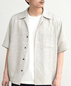 MEN'S BIGI / メンズビギ シャツ・ブラウス | サマーツイードオープンカラー半袖シャツ
