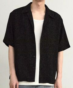 MEN'S BIGI / メンズビギ シャツ・ブラウス | サマーツイードオープンカラー半袖シャツ