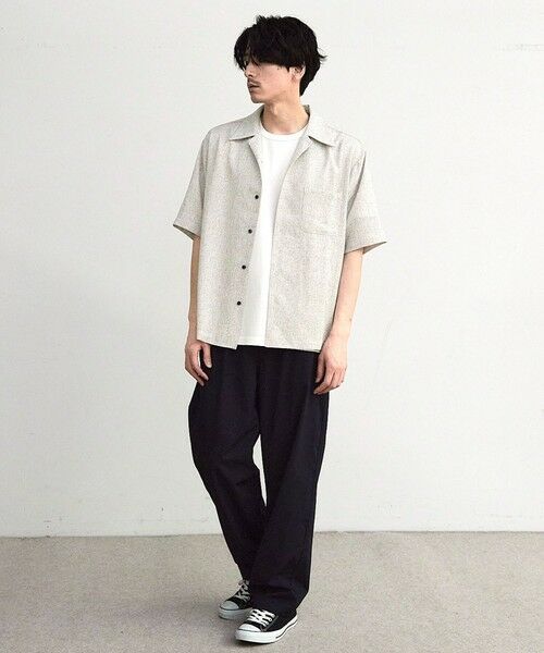 MEN'S BIGI / メンズビギ シャツ・ブラウス | サマーツイードオープンカラー半袖シャツ | 詳細2