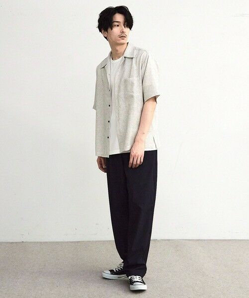 MEN'S BIGI / メンズビギ シャツ・ブラウス | サマーツイードオープンカラー半袖シャツ | 詳細3