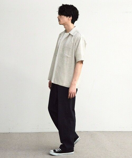 MEN'S BIGI / メンズビギ シャツ・ブラウス | サマーツイードオープンカラー半袖シャツ | 詳細4