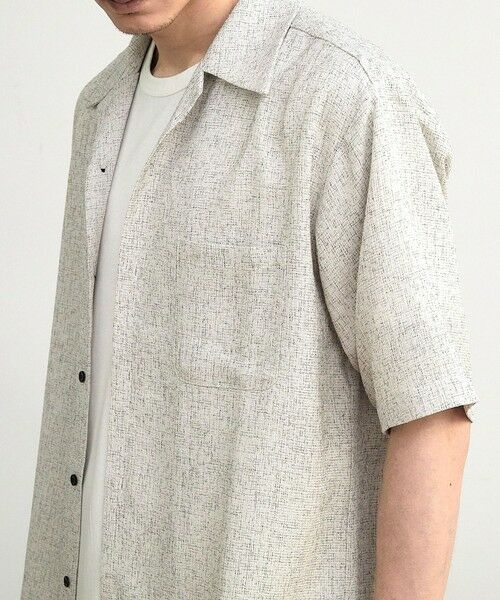 MEN'S BIGI / メンズビギ シャツ・ブラウス | サマーツイードオープンカラー半袖シャツ | 詳細10
