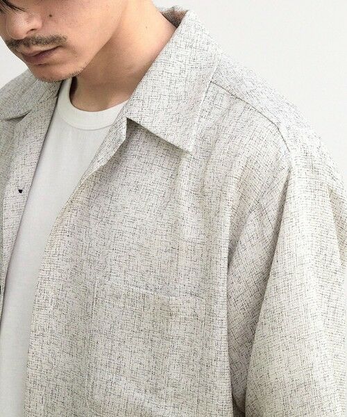 MEN'S BIGI / メンズビギ シャツ・ブラウス | サマーツイードオープンカラー半袖シャツ | 詳細11