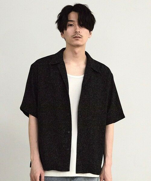 MEN'S BIGI / メンズビギ シャツ・ブラウス | サマーツイードオープンカラー半袖シャツ | 詳細25