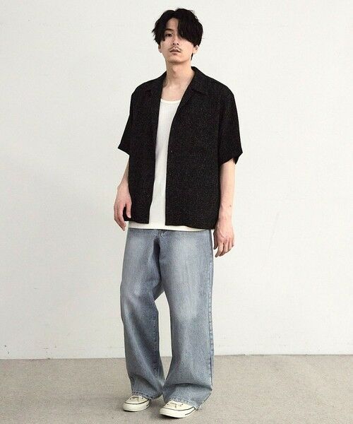 MEN'S BIGI / メンズビギ シャツ・ブラウス | サマーツイードオープンカラー半袖シャツ | 詳細16