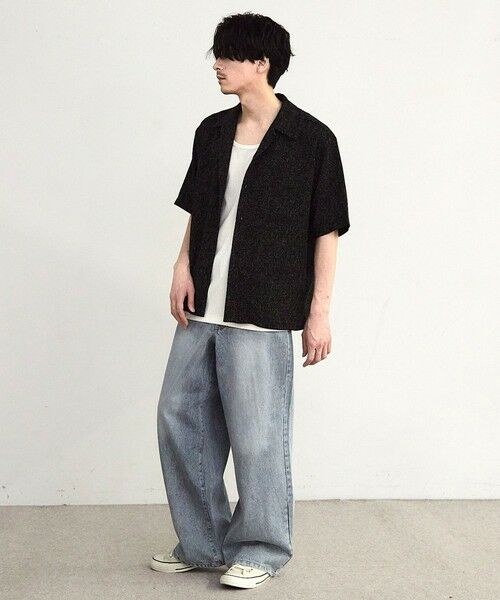 MEN'S BIGI / メンズビギ シャツ・ブラウス | サマーツイードオープンカラー半袖シャツ | 詳細17