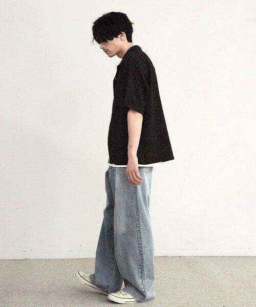 MEN'S BIGI / メンズビギ シャツ・ブラウス | サマーツイードオープンカラー半袖シャツ | 詳細18