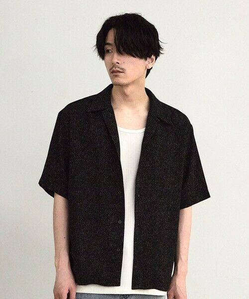 MEN'S BIGI / メンズビギ シャツ・ブラウス | サマーツイードオープンカラー半袖シャツ | 詳細20