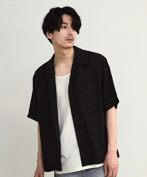 MEN'S BIGI / メンズビギ シャツ・ブラウス | サマーツイードオープンカラー半袖シャツ | 詳細21
