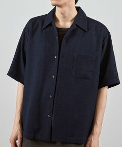 MEN'S BIGI / メンズビギ シャツ・ブラウス | ワッフルカチオンオープンカラー半袖シャツ