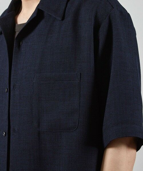 MEN'S BIGI / メンズビギ シャツ・ブラウス | ワッフルカチオンオープンカラー半袖シャツ | 詳細9