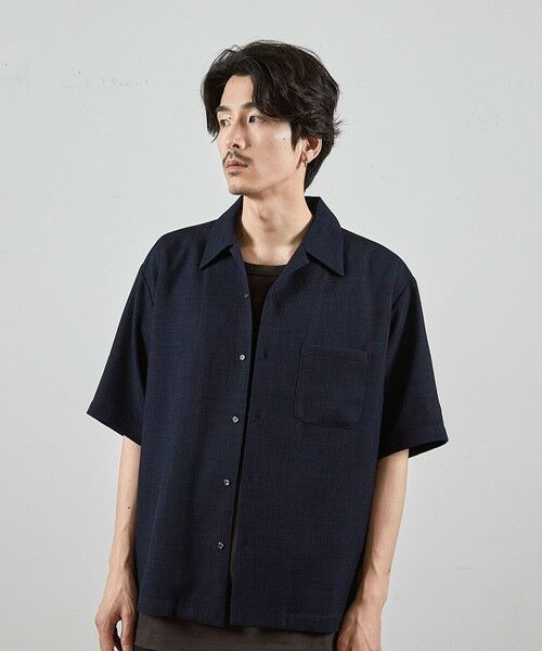 MEN'S BIGI / メンズビギ シャツ・ブラウス | ワッフルカチオンオープンカラー半袖シャツ | 詳細11
