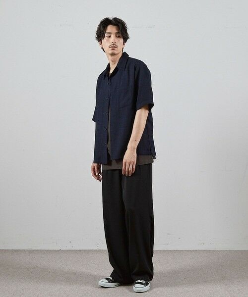 MEN'S BIGI / メンズビギ シャツ・ブラウス | ワッフルカチオンオープンカラー半袖シャツ | 詳細3