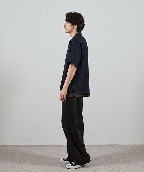 MEN'S BIGI / メンズビギ シャツ・ブラウス | ワッフルカチオンオープンカラー半袖シャツ | 詳細4