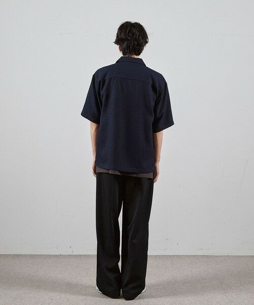 MEN'S BIGI / メンズビギ シャツ・ブラウス | ワッフルカチオンオープンカラー半袖シャツ | 詳細5