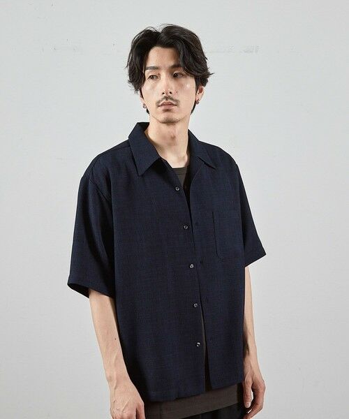 MEN'S BIGI / メンズビギ シャツ・ブラウス | ワッフルカチオンオープンカラー半袖シャツ | 詳細7