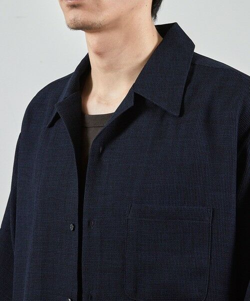 MEN'S BIGI / メンズビギ シャツ・ブラウス | ワッフルカチオンオープンカラー半袖シャツ | 詳細8