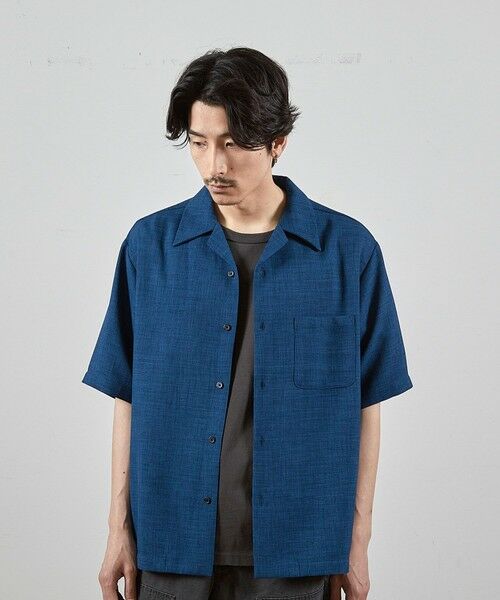 MEN'S BIGI / メンズビギ シャツ・ブラウス | ワッフルカチオンオープンカラー半袖シャツ | 詳細18