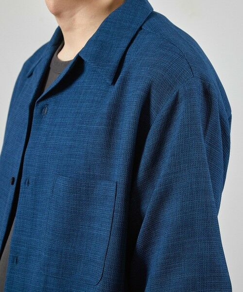 MEN'S BIGI / メンズビギ シャツ・ブラウス | ワッフルカチオンオープンカラー半袖シャツ | 詳細21