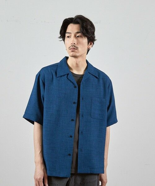 MEN'S BIGI / メンズビギ シャツ・ブラウス | ワッフルカチオンオープンカラー半袖シャツ | 詳細22