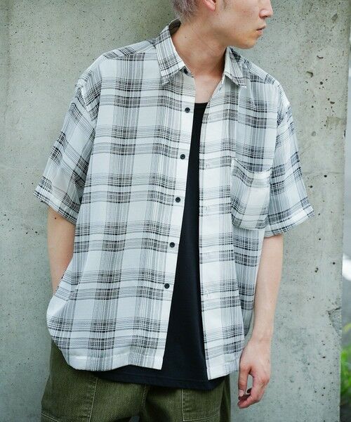 MEN'S BIGI / メンズビギ シャツ・ブラウス | チェックシアールーズ半袖シャツ | 詳細2