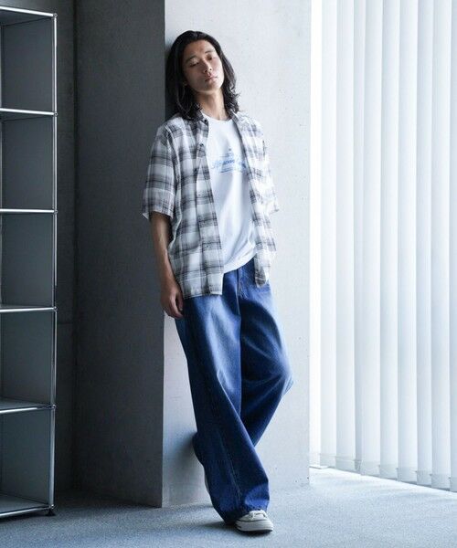 MEN'S BIGI / メンズビギ シャツ・ブラウス | チェックシアールーズ半袖シャツ | 詳細4