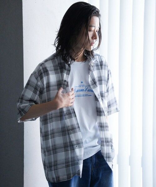 MEN'S BIGI / メンズビギ シャツ・ブラウス | チェックシアールーズ半袖シャツ | 詳細5