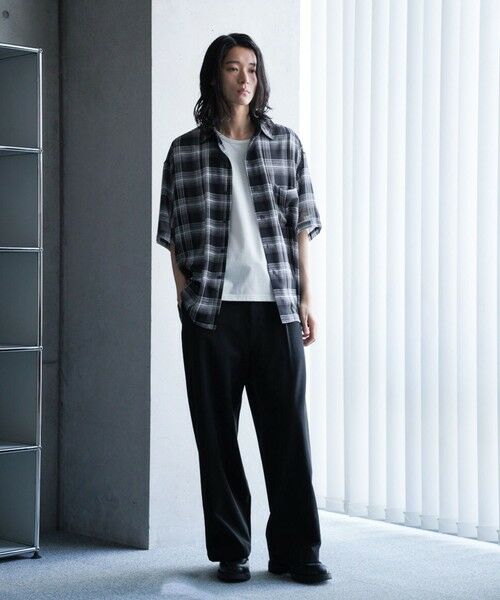 MEN'S BIGI / メンズビギ シャツ・ブラウス | チェックシアールーズ半袖シャツ | 詳細14