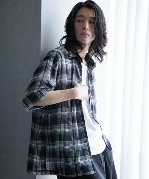 MEN'S BIGI / メンズビギ シャツ・ブラウス | チェックシアールーズ半袖シャツ | 詳細18