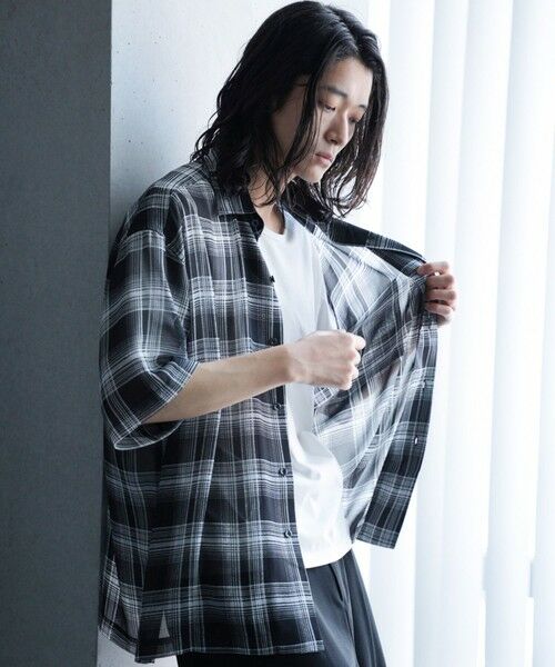 MEN'S BIGI / メンズビギ シャツ・ブラウス | チェックシアールーズ半袖シャツ | 詳細19
